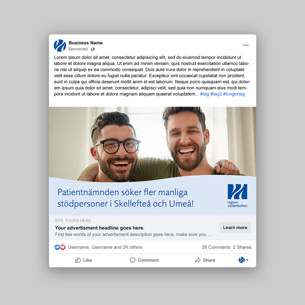 Annons Patientnämnden Facebook Sponsrat inlägg